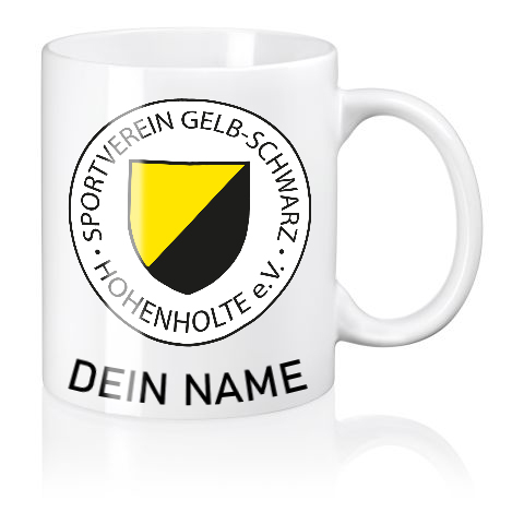 Tasse SPORTVEREIN GELB-SCHWARZ HOHENHOLTE E.V. individuell