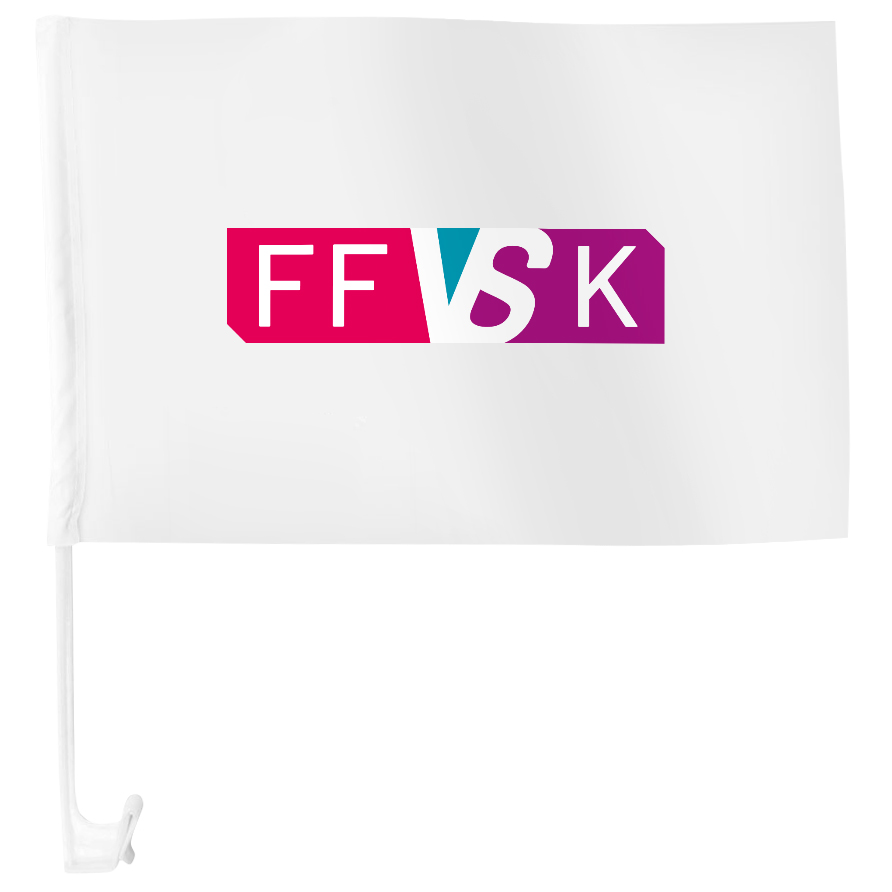Autoflagge Fußballfans gegen Krebs