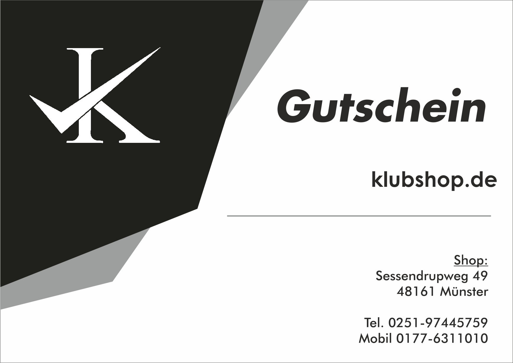 Klubshop Gutschein